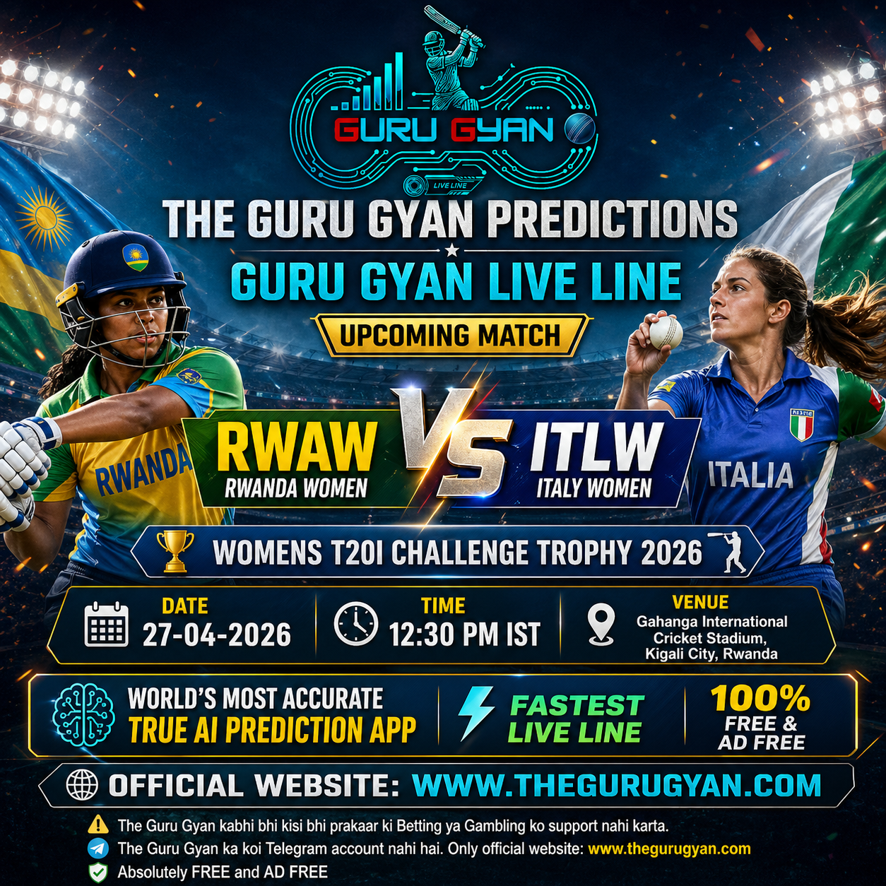 Rwanda Women vs Italy Women Prediction: Womens T20I Challenge Trophy 2026 Match Analysis