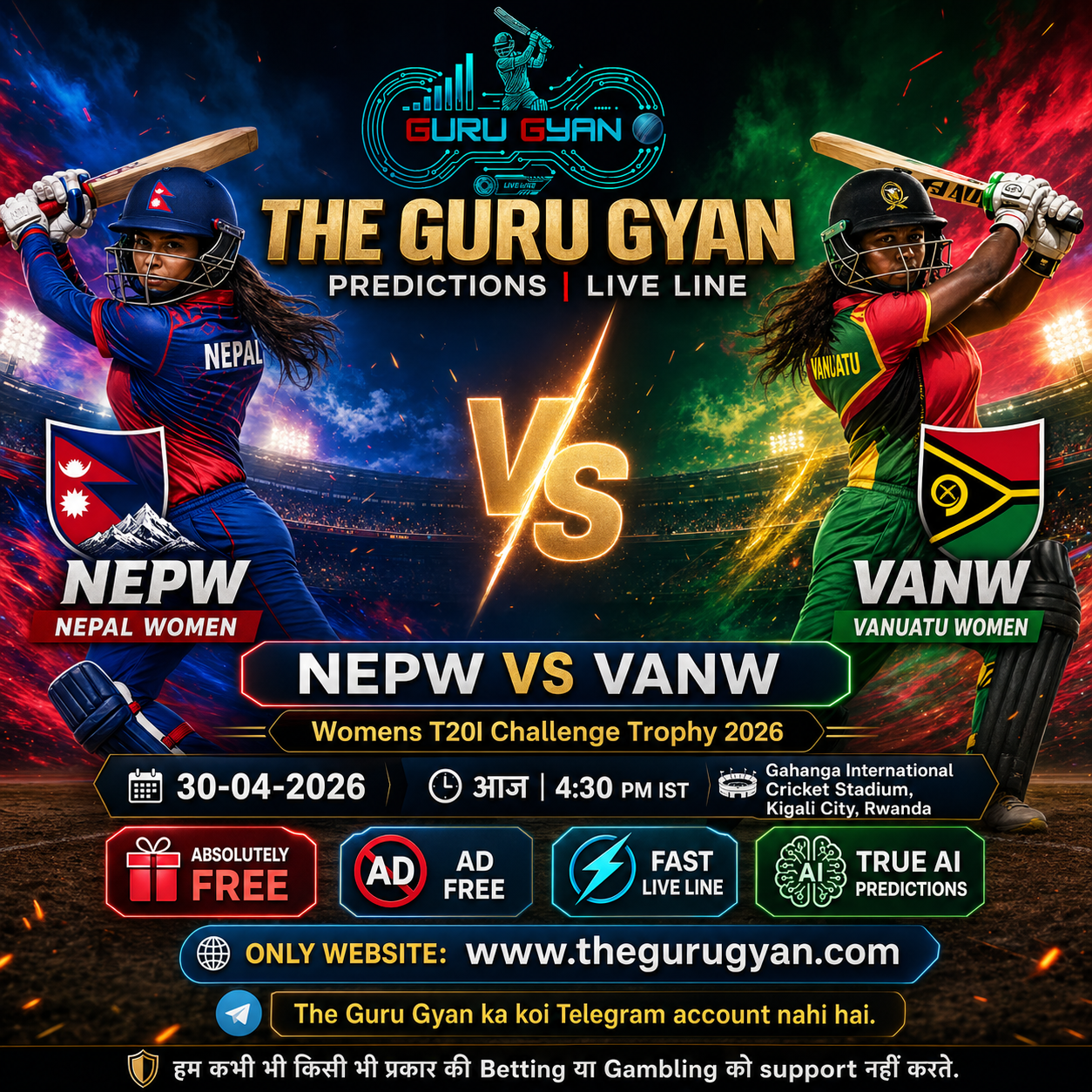 Nepal Women vs Vanuatu Women Prediction: Womens T20I Challenge Trophy 2026 Match Analysis