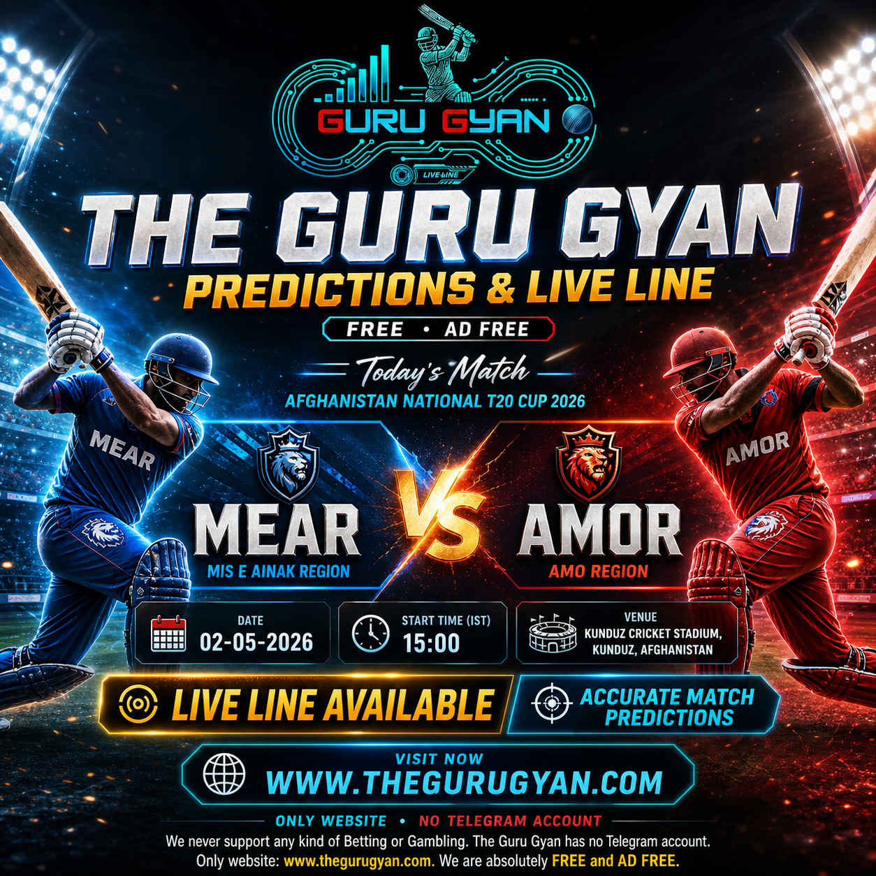Mis E Ainak Region vs Amo Region Prediction: Afghanistan National T20 Cup 2026 Match Analysis