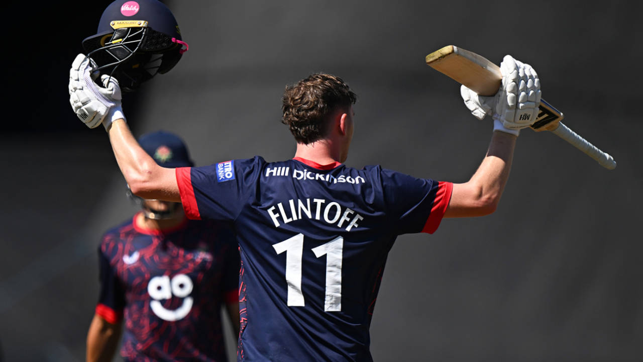 Baap Numbari Beta Dus Numbari: Rocky Flintoff Smashes Maiden Lancashire Century in Just 65 Balls