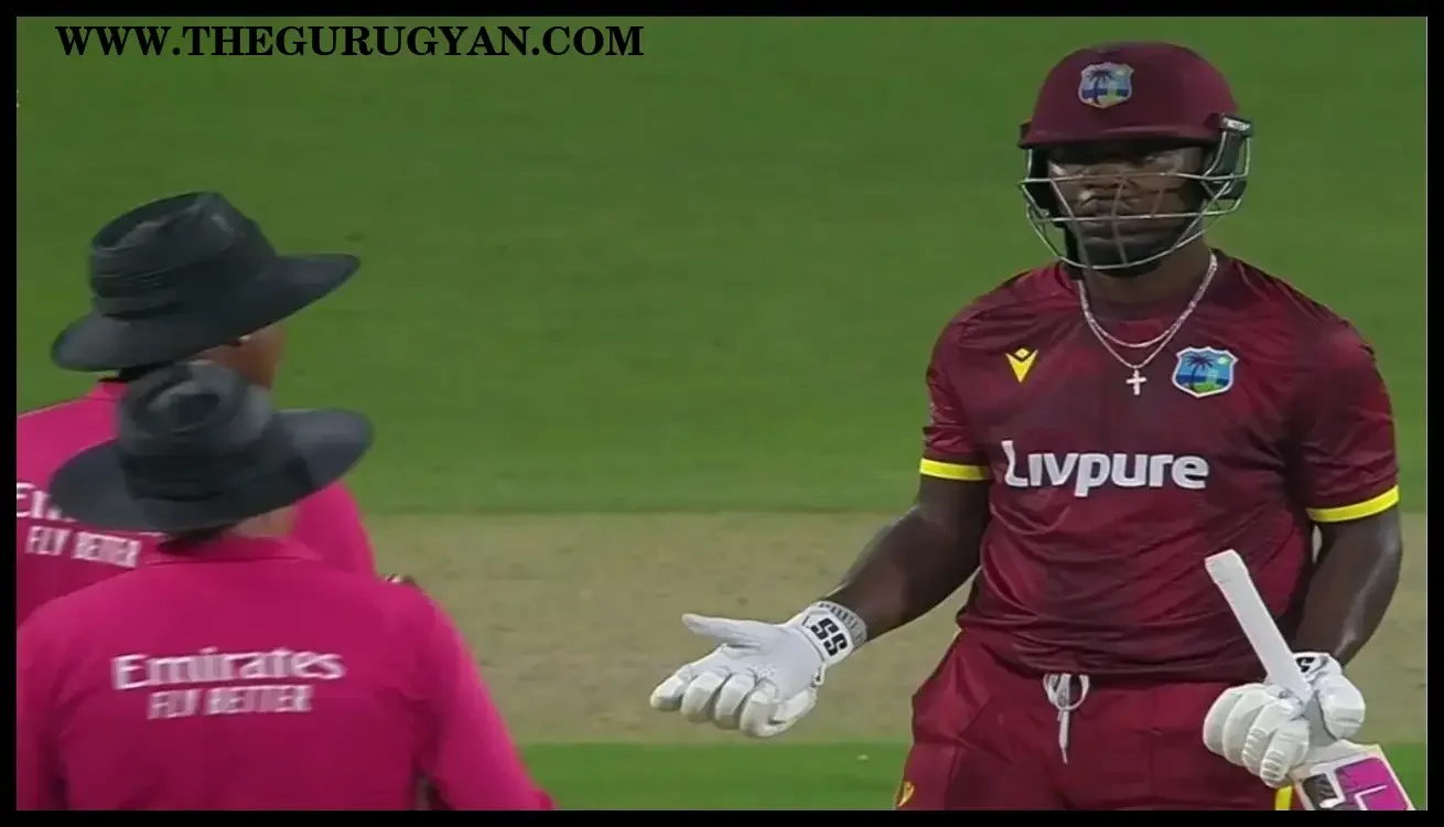 Controversy Over Sherfane Rutherford Wicket as WI Batter Argues With Umpires